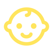 Pictogram of a smiling baby.