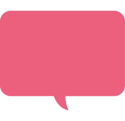 Pictogram of a speech bubble.